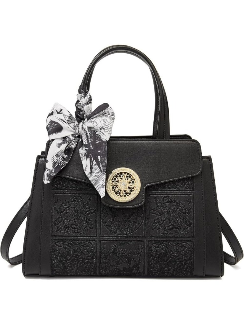 Vintage Embroidered Top Handle Satchel Handbag | Chic Purses for Women